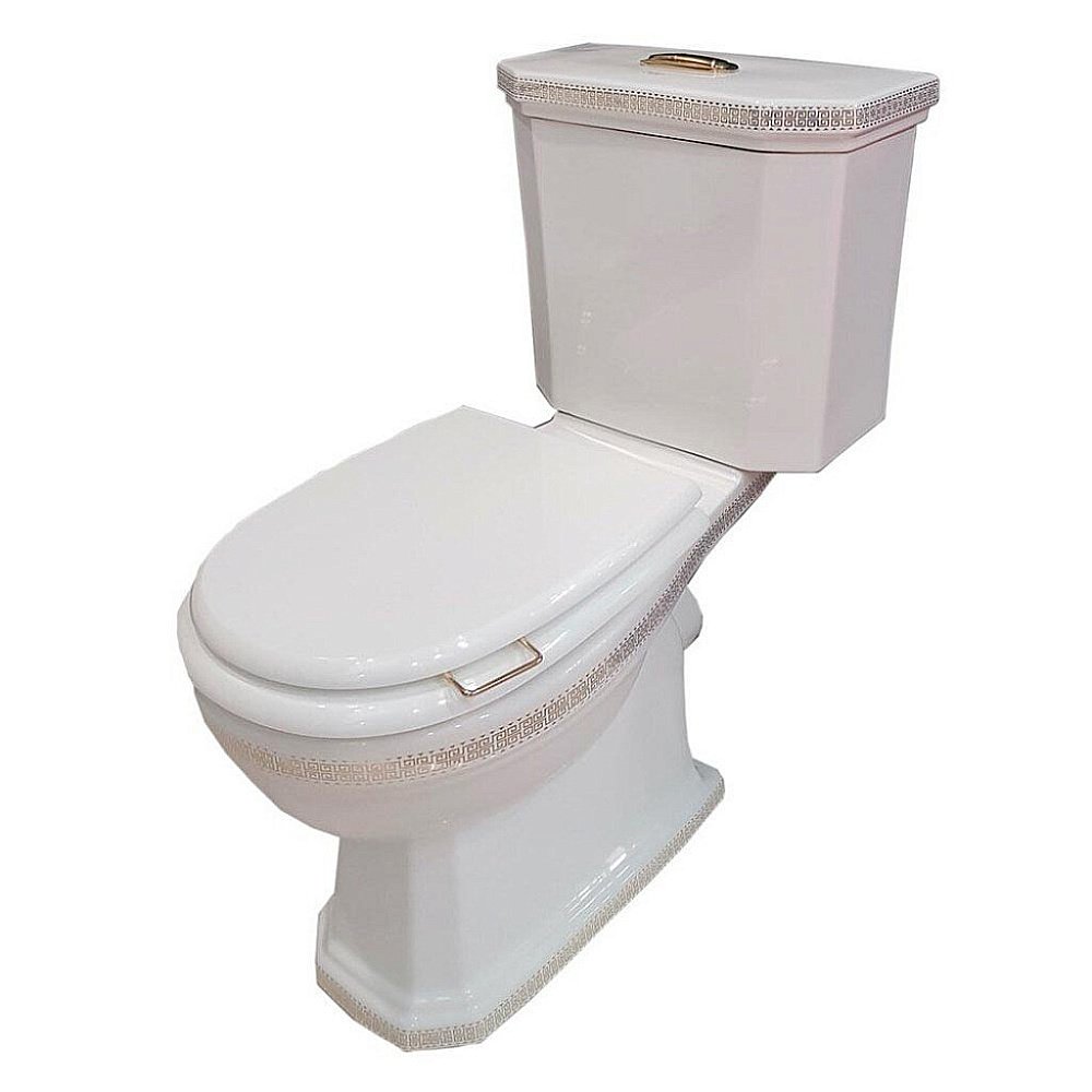 Унитаз Boheme Vogue 941-G с узором золото, с бачком купить в интернет-магазине Sanbest