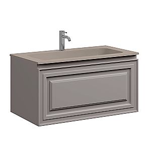 Тумба с раковиной Sancos Very VR80SM 80 Doha Soft/раковина капучино матовый для ванной в интернет-магазине Sanbest