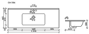 Тумба с раковиной Sancos FOLK FL120CP/CN7006MB 120 капучино для ванной в интернет-магазине Sanbest