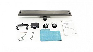 Душевой лоток Esbano Meta 80 M-TILE-80GM ESTRMETTILE80GM оружейная сталь купить в интернет-магазине Sanbest