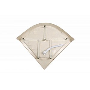 Душевая кабина DTO L 909NGM+VST 90х90 стекло матовое с рисунком/профиль хром купить в интернет-магазине Sanbest