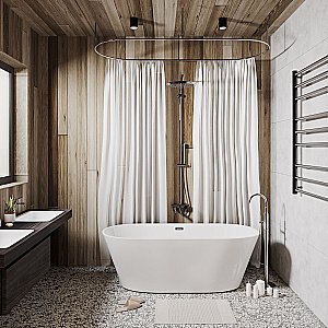 Ванна акриловая Grossman Forta GR-1503 170x75 белая купить в интернет-магазине Sanbest