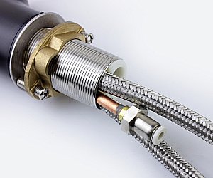 Смеситель для раковины с ирригатором Bronze de Luxe Optimal 10188B черный купить в интернет-магазине сантехники Sanbest