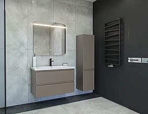 Тумба с раковиной Caprigo Forte 90 два ящика, айрон для ванной в интернет-магазине Sanbest