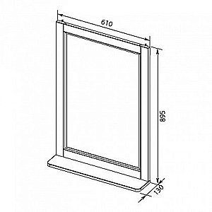 Зеркало Aquanet Бостон М 60 белое в ванную от интернет-магазине сантехники Sanbest