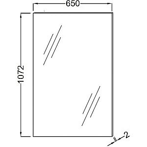 Зеркало Jacob Delafon ODEON UP EB1246-NF 65 в ванную от интернет-магазине сантехники Sanbest