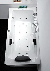 Ванна акриловая Gemy Enjoy Yourself G9066-II K 171х86 белая с гидромассажем купить в интернет-магазине Sanbest