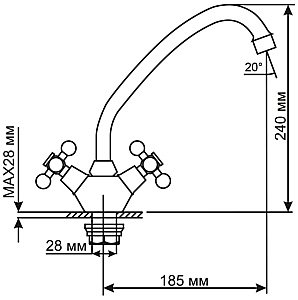 Смеситель для кухни MIXLINE ML 522133 купить в интернет-магазине сантехники Sanbest