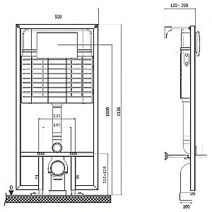 Инсталляция для унитаза Pestan Sava Fix Slim SET40006457 кнопка белая глянцевая купить в интернет-магазине сантехники Sanbest