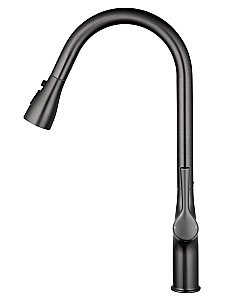 Смеситель для кухни с выдвижным изливом WONZON & WOGHAND, Темный графит (WW-AE54123-BGG) купить в интернет-магазине сантехники Sanbest