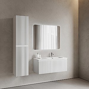 Тумба с раковиной Sancos Snob R 1.0 SNR1.0100LW/SNR1.0100RW Bianco для ванной в интернет-магазине Sanbest