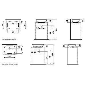 Раковина Laufen INO 8.1230.2.000.109.1 белая купить в интернет-магазине Sanbest