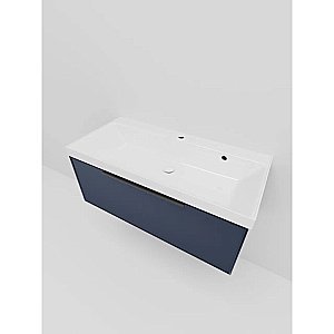 Тумба с раковиной La Fenice Simpla 100 FNC-01-SIM-BG-100 синяя матовая для ванной в интернет-магазине Sanbest