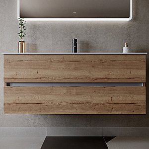 Тумба с раковиной Sancos Urban UR120-1EG дуб галифакс для ванной в интернет-магазине Sanbest