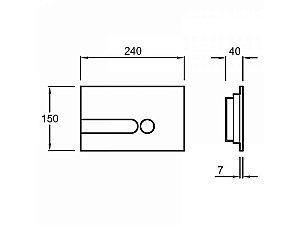 Кнопка для инсталяции Jacob Delafon E4326-CP хром купить в интернет-магазине сантехники Sanbest
