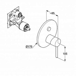 Смеситель для ванны KLUDI BOZZ 386595376 белый матовый купить в интернет-магазине сантехники Sanbest