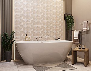 Ванна Эстет Майами silk 170x85,5 белая матовая купить в интернет-магазине Sanbest