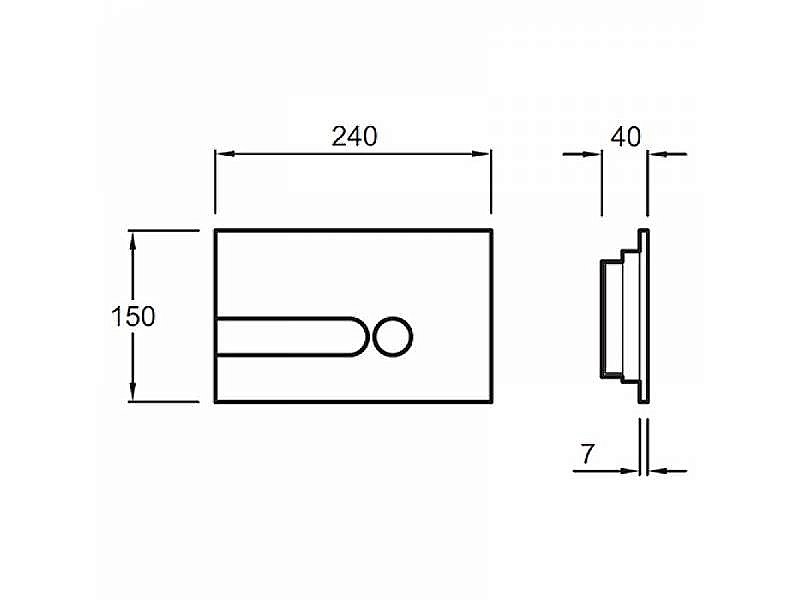 Кнопка для инсталяции Jacob Delafon E4326-CP хром купить в интернет-магазине сантехники Sanbest