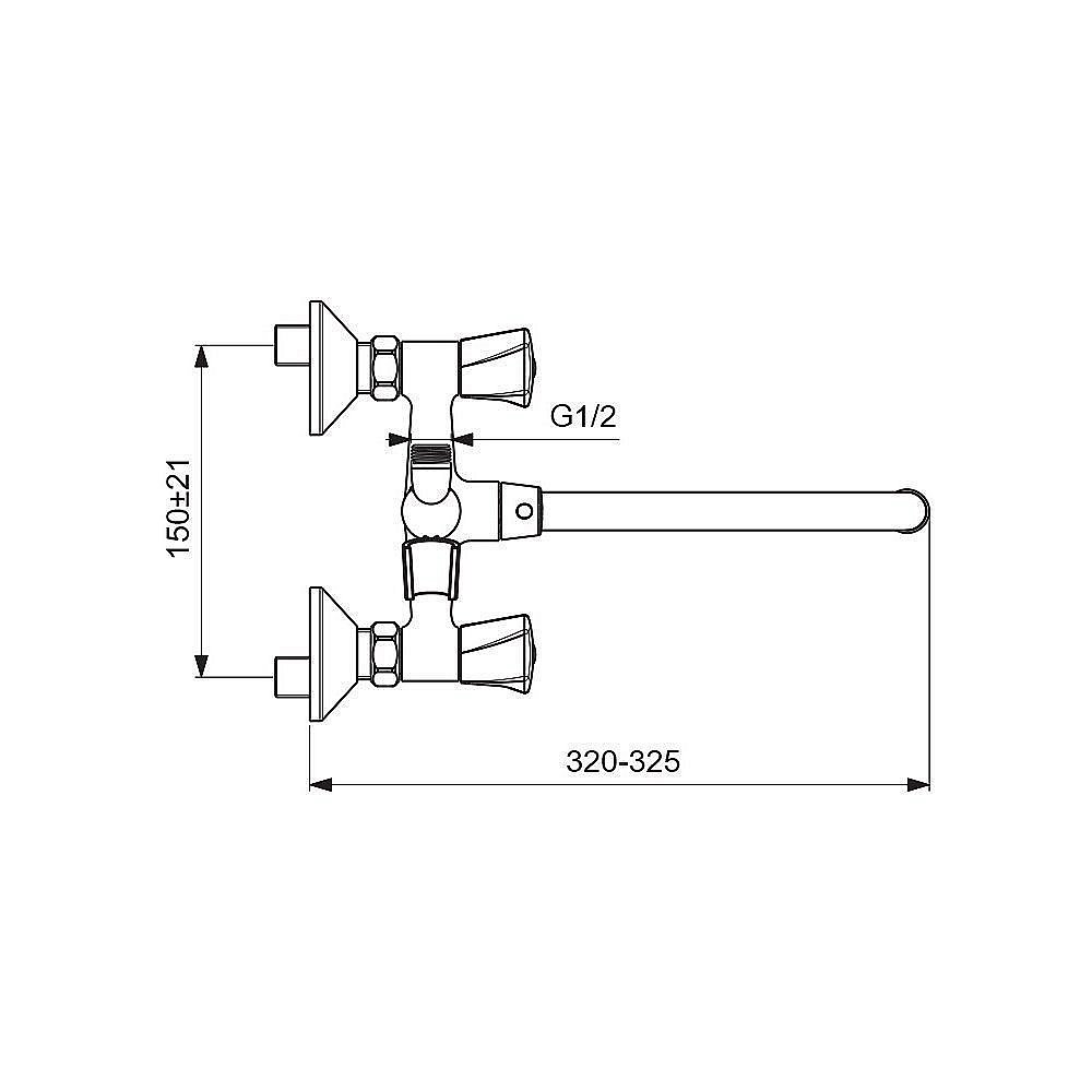 Смеситель для ванны Vidima LIFE BA362AA купить в интернет-магазине сантехники Sanbest