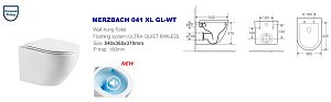 Унитаз подвесной WeltWasser WW MERZBACH 041 XL GL-WT купить в интернет-магазине Sanbest