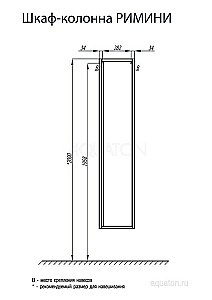 Пенал Акватон Римини белый для ванной в интернет-магазине сантехники Sanbest