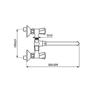 Смеситель для ванны Vidima LIFE BA362AA купить в интернет-магазине сантехники Sanbest