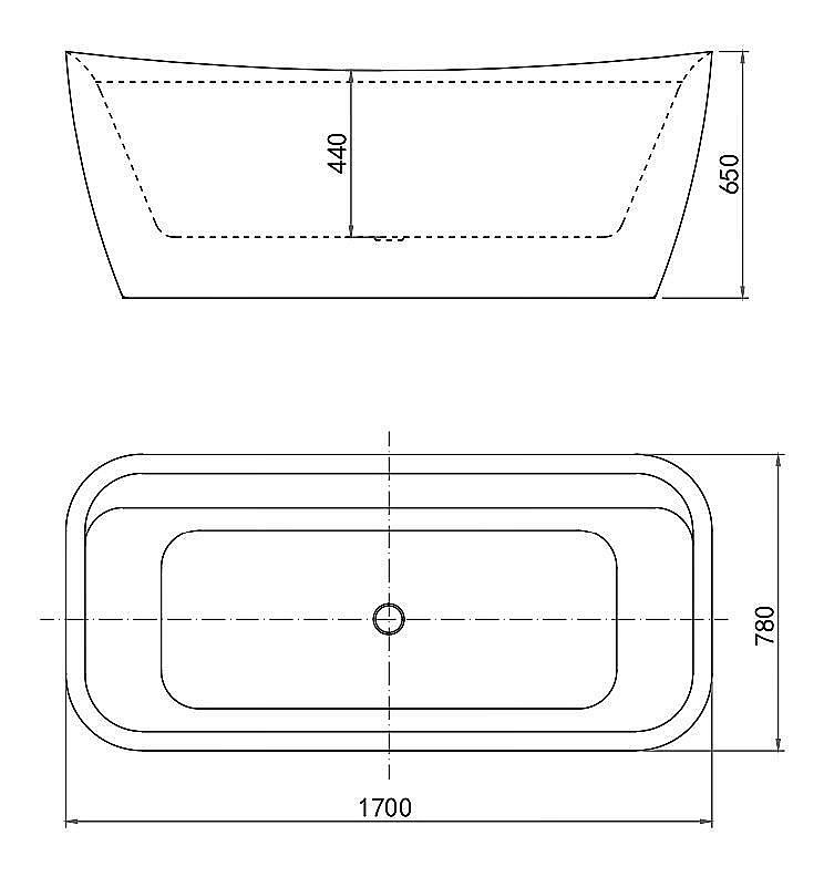 Акриловая ванна Allen Brau Infinity 2.21002.20 170x78 глянец купить в интернет-магазине Sanbest