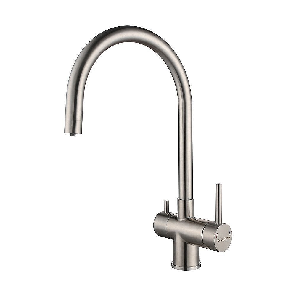 Смеситель для кухни Paulmark Heller He213218-BS брашированная сталь купить в интернет-магазине сантехники Sanbest