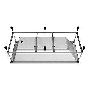 Ванна акриловая Vincea VBT-2G170-FR 170x70 белая с каркасом купить в интернет-магазине Sanbest