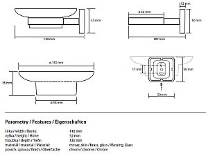 Мыльница Bemeta Tasi 154108022 купить в интернет-магазине сантехники Sanbest