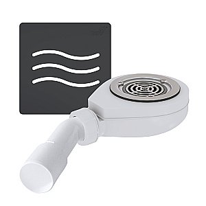 Сифон для душевого поддона RGW S-016-1 Волна графит купить в интернет-магазине сантехники Sanbest