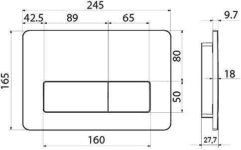 Кнопка для инсталляции IDDIS Unifix UNI10W0i77 купить в интернет-магазине сантехники Sanbest