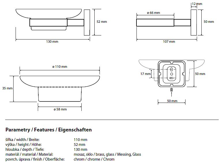 Мыльница Bemeta Tasi 154108022 купить в интернет-магазине сантехники Sanbest