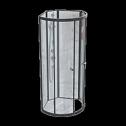 Душевое ограждение Радомир Стронг 110х110 профиль черный/стекла прозрачные купить в интернет-магазине сантехники Sanbest