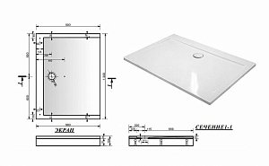 Душевой поддон Эстет Каппа 90x120 белый купить в интернет-магазине Sanbest