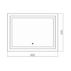 Зеркало Azario Ливия 80х60 в ванную от интернет-магазине сантехники Sanbest