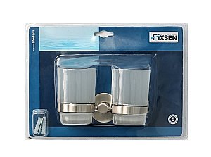 Держатель с двумя стаканами FIXSEN MODERN FX-51507 купить в интернет-магазине сантехники Sanbest