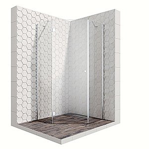 Душевой уголок Ambassador Diamond 12011111 90x90 стекло прозрачное/профиль хром купить в интернет-магазине Sanbest