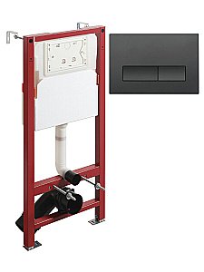 Инсталляция для унитаза Agger ACC500+APB0244 с черной матовой кнопкой купить в интернет-магазине сантехники Sanbest