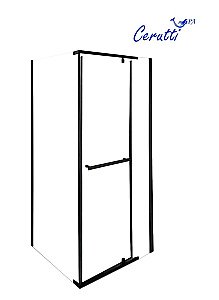 Душевой уголок CeruttiSpa MIMI 90х90 MIMI ZQ91B стекло прозрачное/профиль черный  купить в интернет-магазине Sanbest
