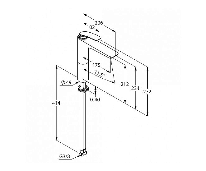 Смеситель для раковины Kludi Balance 522969175 купить в интернет-магазине сантехники Sanbest