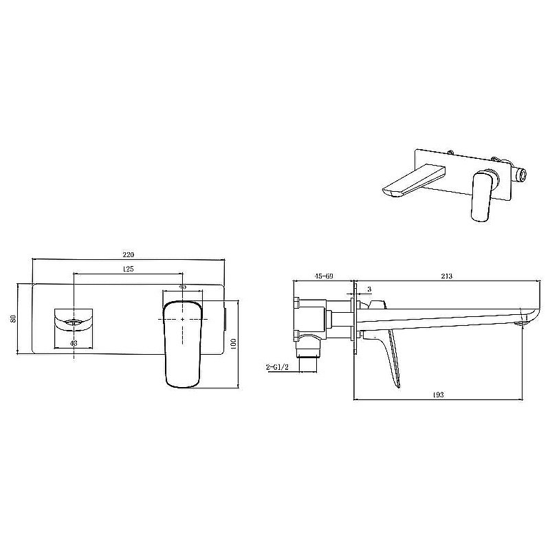 Смеситель для раковины Aquatek Вега AQ1013MB черный купить в интернет-магазине сантехники Sanbest