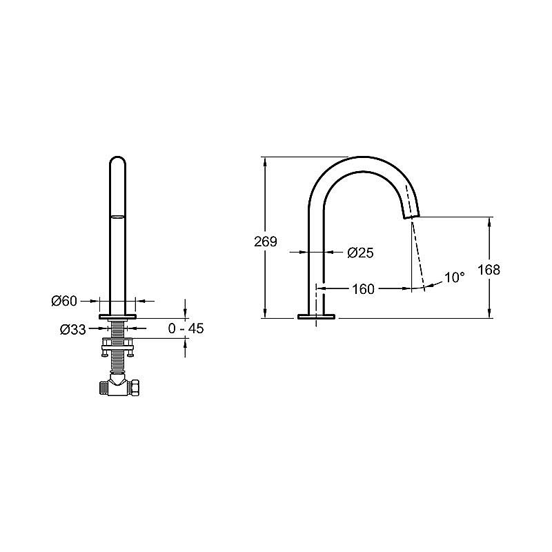 Cмеситель для раковины Jacob Delafon GRANDS BOULEVARDS хром купить в интернет-магазине сантехники Sanbest