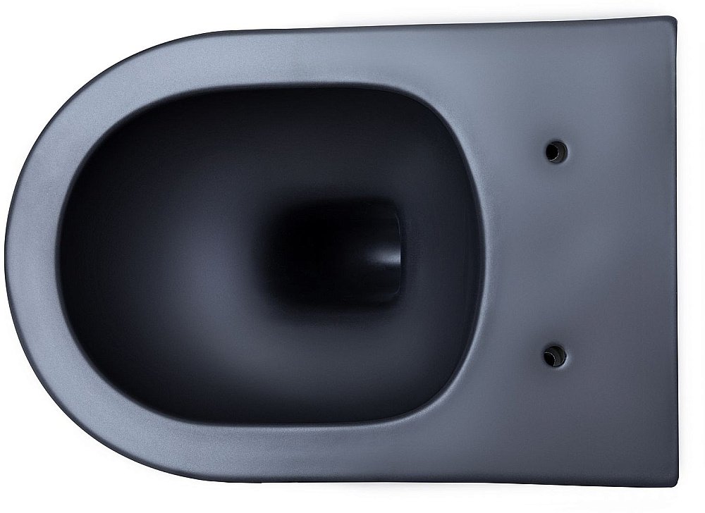 Унитаз подвесной Aquanet Lake черный матовый с крышкой микролифт, безободковый купить в интернет-магазине Sanbest