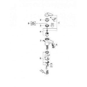 Смеситель для раковины Grohe Euroeco 32881000 купить в интернет-магазине сантехники Sanbest