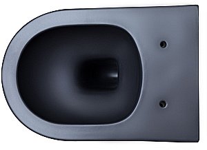 Унитаз подвесной Aquanet Lake черный матовый с крышкой микролифт, безободковый купить в интернет-магазине Sanbest