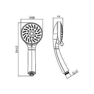 Душевая лейка Olive's D165 купить в интернет-магазине сантехники Sanbest