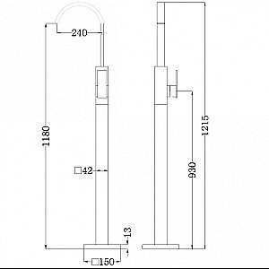 Смеситель для раковины ABBER Wasserfall AF8640 хром купить в интернет-магазине сантехники Sanbest