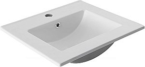 Тумба с раковиной Aquanet Алвита new 50 344131+330428 белая матовая для ванной в интернет-магазине Sanbest