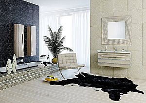 Тумба с раковиной Aqwella Papyrus-wood 100 Pap-w.01.10 светлое дерево для ванной в интернет-магазине Sanbest